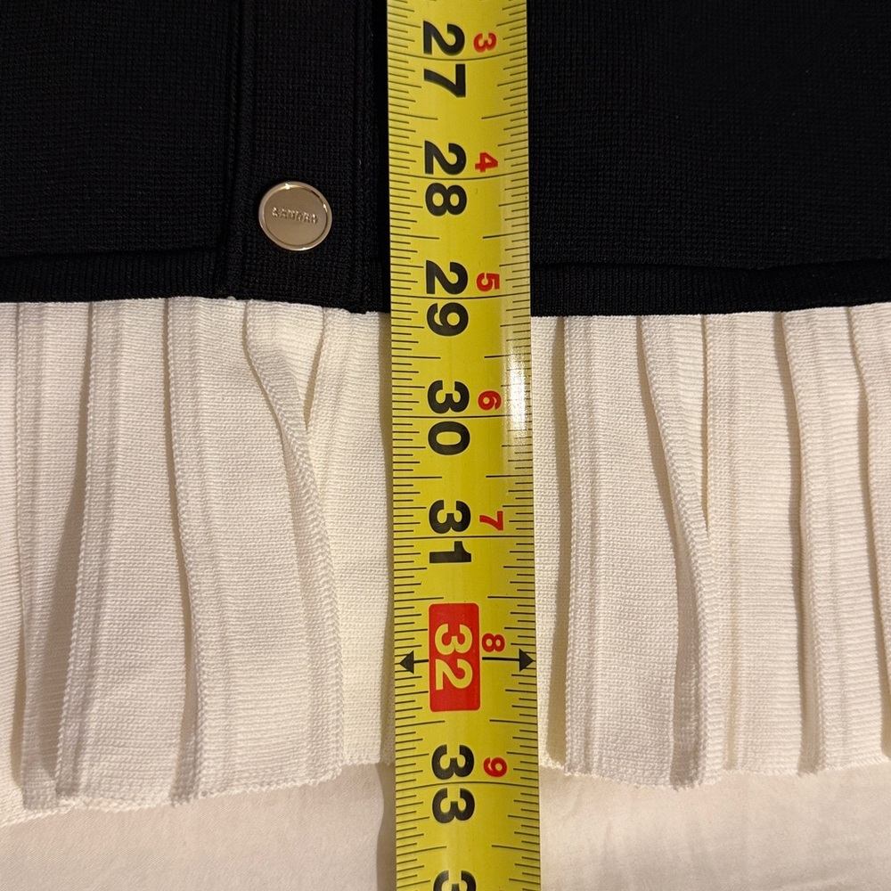 Sandro Short Knit Dress with Ruffle - Picture 7 of 9